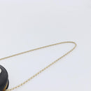 CHANEL Disc Bag Chain Shoulder Bag Lamb Skin White Gold CC Auth 211618V-8