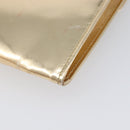 Christian Dior Clutch Bag Patent leather Gold Auth 211619-10