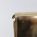 Christian Dior Clutch Bag Patent leather Gold Auth 211619-16