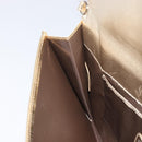 Christian Dior Clutch Bag Patent leather Gold Auth 211619-22