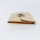 Christian Dior Clutch Bag Patent leather Gold Auth 211619-4