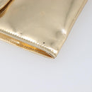 Christian Dior Clutch Bag Patent leather Gold Auth 211619-9