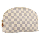 LOUIS VUITTON Damier Azur Pochette Cosmetic GM Pouch N23346 LV Auth 211626A-1