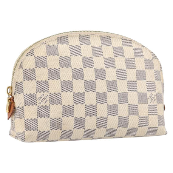 LOUIS VUITTON Damier Azur Pochette Cosmetic GM Pouch N23346 LV Auth 211626A