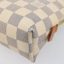 LOUIS VUITTON Damier Azur Pochette Cosmetic GM Pouch N23346 LV Auth 211626A-10