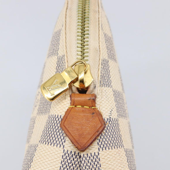 LOUIS VUITTON Damier Azur Pochette Cosmetic GM Pouch N23346 LV Auth 211626A