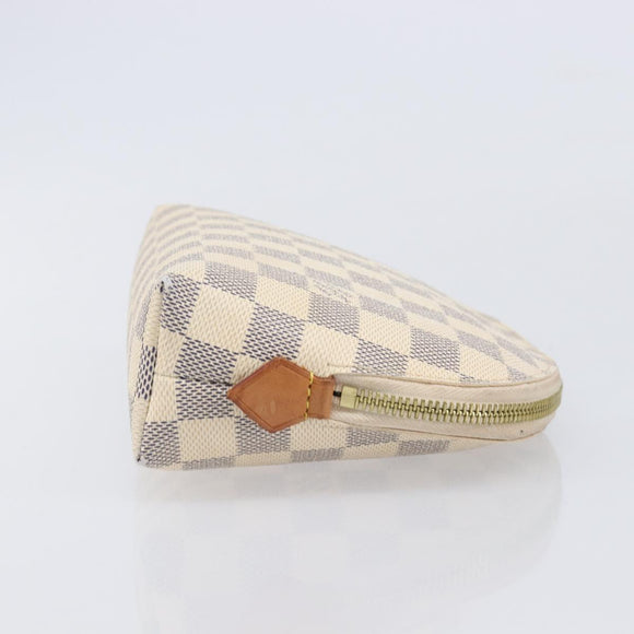 LOUIS VUITTON Damier Azur Pochette Cosmetic GM Pouch N23346 LV Auth 211626A
