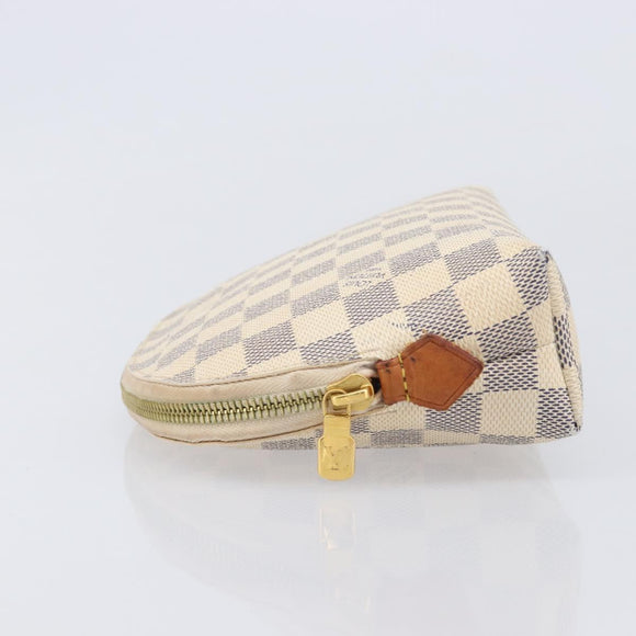 LOUIS VUITTON Damier Azur Pochette Cosmetic GM Pouch N23346 LV Auth 211626A