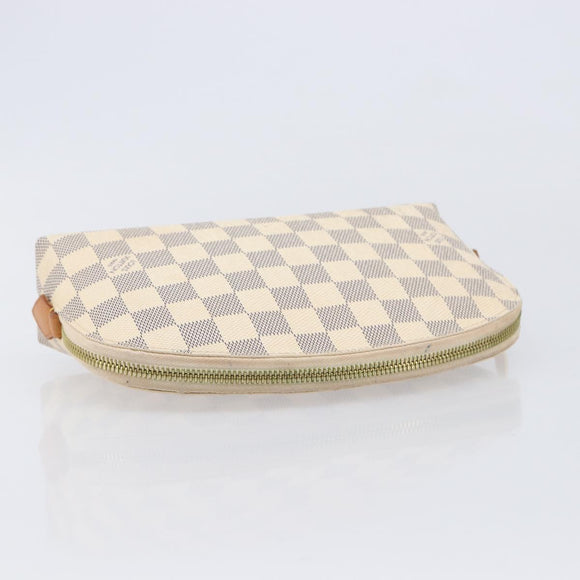 LOUIS VUITTON Damier Azur Pochette Cosmetic GM Pouch N23346 LV Auth 211626A