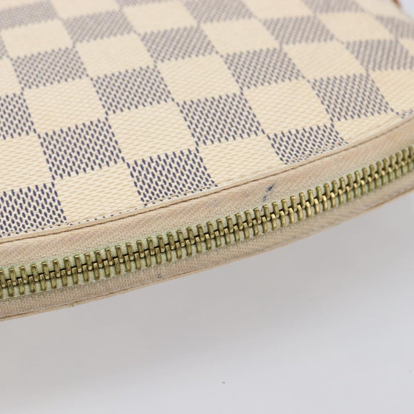 LOUIS VUITTON Damier Azur Pochette Cosmetic GM Pouch N23346 LV Auth 211626A