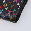 LOUIS VUITTON Multicolor Portefeuille Victorine Wallet Black M14163 Auth 211628V-10