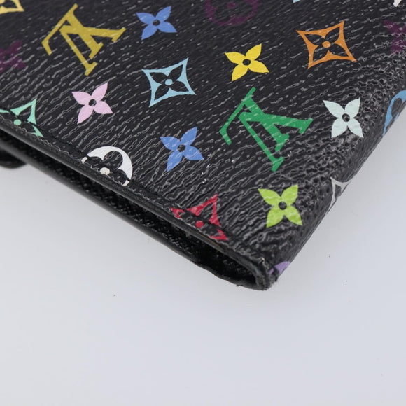LOUIS VUITTON Multicolor Portefeuille Victorine Wallet Black M14163 Auth 211628V
