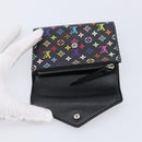 LOUIS VUITTON Multicolor Portefeuille Victorine Wallet Black M14163 Auth 211628V-13