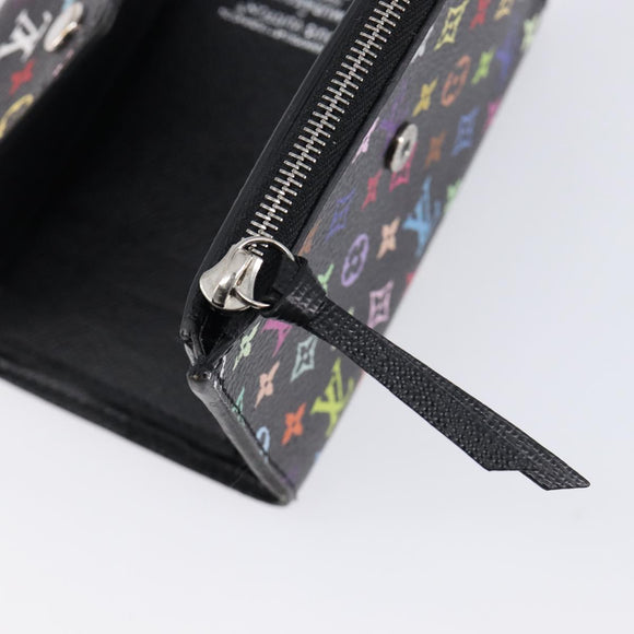 LOUIS VUITTON Multicolor Portefeuille Victorine Wallet Black M14163 Auth 211628V