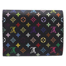 LOUIS VUITTON Multicolor Portefeuille Victorine Wallet Black M14163 Auth 211628V-3