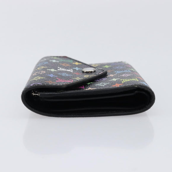 LOUIS VUITTON Multicolor Portefeuille Victorine Wallet Black M14163 Auth 211628V