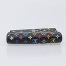 LOUIS VUITTON Multicolor Portefeuille Victorine Wallet Black M14163 Auth 211628V-6
