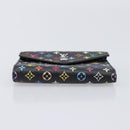 LOUIS VUITTON Multicolor Portefeuille Victorine Wallet Black M14163 Auth 211628V-7