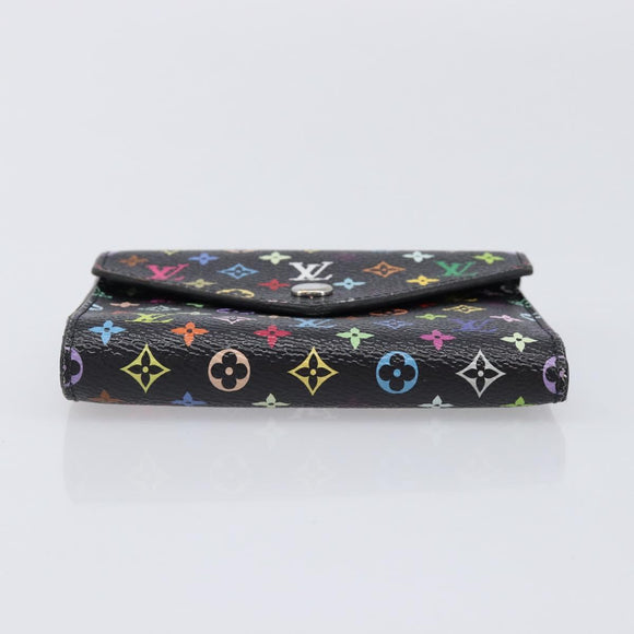 LOUIS VUITTON Multicolor Portefeuille Victorine Wallet Black M14163 Auth 211628V