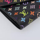 LOUIS VUITTON Multicolor Portefeuille Victorine Wallet Black M14163 Auth 211628V-9