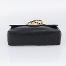 CHANEL Matelasse Chain Shoulder Bag Lamb Skin Black Gold CC Auth 211643M-10