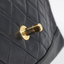 CHANEL Matelasse Chain Shoulder Bag Lamb Skin Black Gold CC Auth 211643M-18