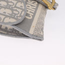 Christian Dior Trotter Canvas Saddle Body Bag Gray Gold Auth 211647V-11