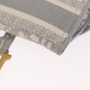 Christian Dior Trotter Canvas Saddle Body Bag Gray Gold Auth 211647V-14