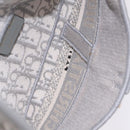 Christian Dior Trotter Canvas Saddle Body Bag Gray Gold Auth 211647V-20