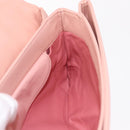PRADA Gathered Chain Shoulder Bag Leather Pink Silver Auth 211648V-20