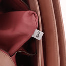 PRADA Gathered Chain Shoulder Bag Leather Pink Silver Auth 211648V-28