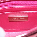 CHANEL Matelasse Chain Shoulder Bag Patent leather Pink Gold CC Auth 211651SAM-18