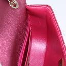 CHANEL Matelasse Chain Shoulder Bag Patent leather Pink Gold CC Auth 211651SAM-20