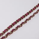 CHANEL Matelasse Chain Shoulder Bag Patent leather Pink Gold CC Auth 211651SAM-9