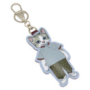 GUCCI GG Supreme Higuchi Yuko Police Cat Key Holder PVC Blue Gold Auth 211654M-1