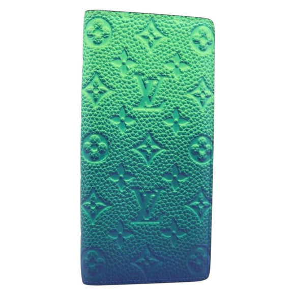 LOUIS VUITTON Taurillon Illusion Portefeuille Plaza Wallet M81255 Auth 211655SAM