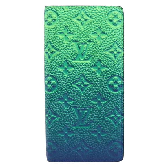 LOUIS VUITTON Taurillon Illusion Portefeuille Plaza Wallet M81255 Auth 211655SAM
