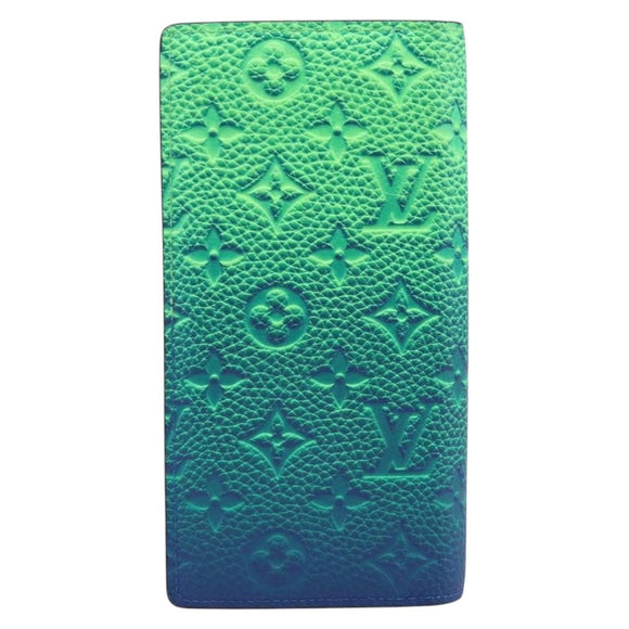 LOUIS VUITTON Taurillon Illusion Portefeuille Plaza Wallet M81255 Auth 211655SAM