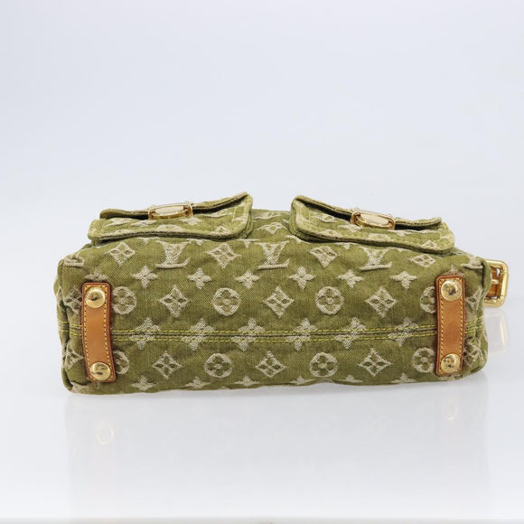 LOUIS VUITTON Monogram Denim Buggy PM Hand Bag Khaki M95213 LV Auth 211656A