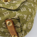 LOUIS VUITTON Monogram Denim Buggy PM Hand Bag Khaki M95213 LV Auth 211656A-12