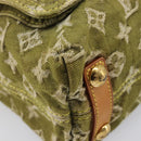LOUIS VUITTON Monogram Denim Buggy PM Hand Bag Khaki M95213 LV Auth 211656A-13