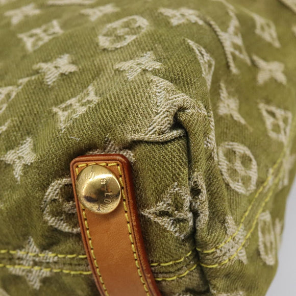 LOUIS VUITTON Monogram Denim Buggy PM Hand Bag Khaki M95213 LV Auth 211656A