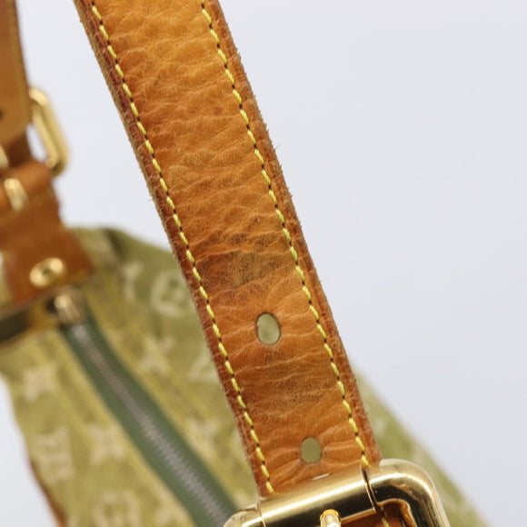 LOUIS VUITTON Monogram Denim Buggy PM Hand Bag Khaki M95213 LV Auth 211656A