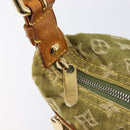 LOUIS VUITTON Monogram Denim Buggy PM Hand Bag Khaki M95213 LV Auth 211656A-17