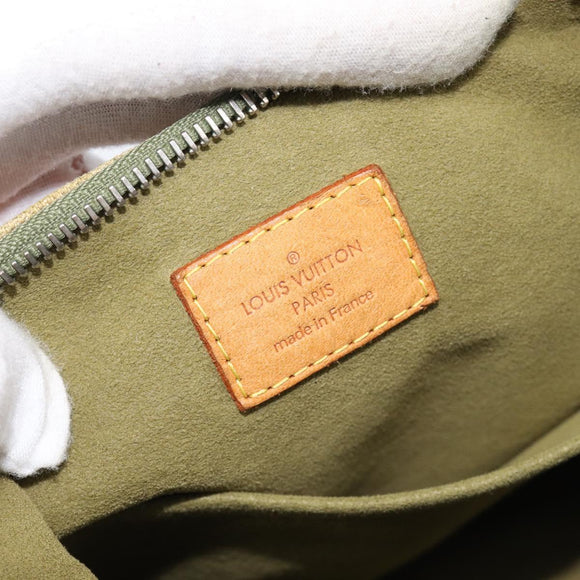 LOUIS VUITTON Monogram Denim Buggy PM Hand Bag Khaki M95213 LV Auth 211656A