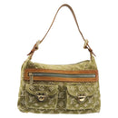 LOUIS VUITTON Monogram Denim Buggy PM Hand Bag Khaki M95213 LV Auth 211656A-2