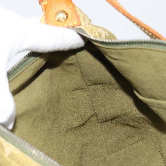 LOUIS VUITTON Monogram Denim Buggy PM Hand Bag Khaki M95213 LV Auth 211656A