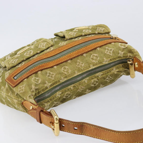 LOUIS VUITTON Monogram Denim Buggy PM Hand Bag Khaki M95213 LV Auth 211656A