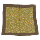 HERMES Carre 45 Scarf Ranch Pattern Silk Khaki Auth 211660-8