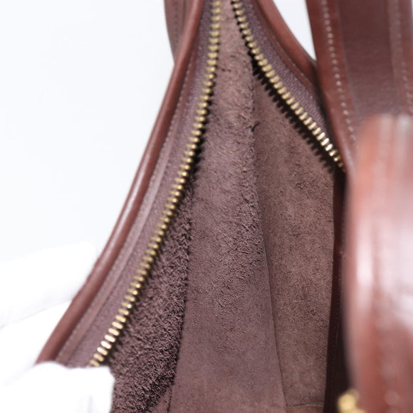 Coach Shoulder Bag Leather Brown Gold Auth 211662V